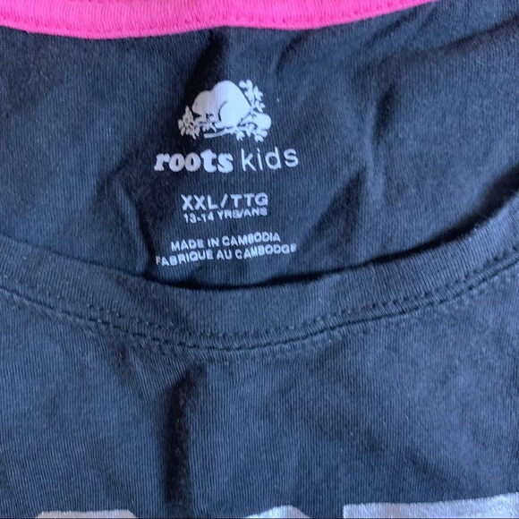 Roots Kids Short Sleeve Graphic T-Shirt Silver Beaver Logo Girls XXL - Picture 4 of 9